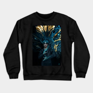 Lay Fanart - kpop illustration - Lit / Flying Apsaras Crewneck Sweatshirt